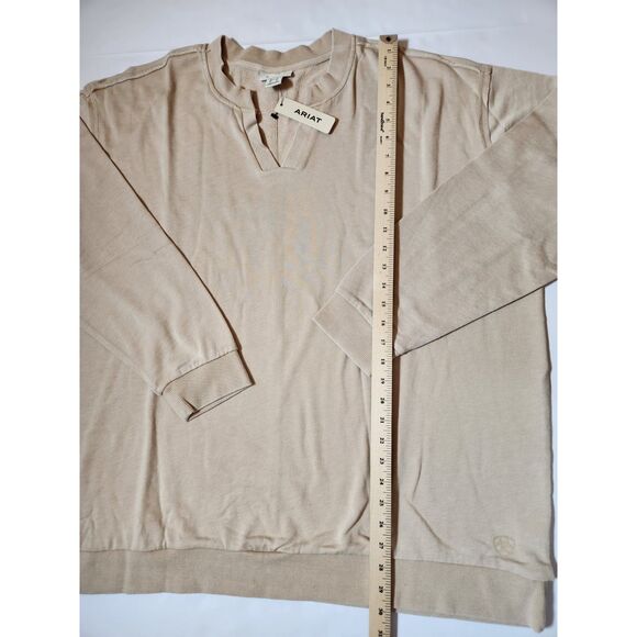 Ariat Unwind French Terry Sweatshirt Women’s 2X Tannin – Pullover - Picture 3 of 10